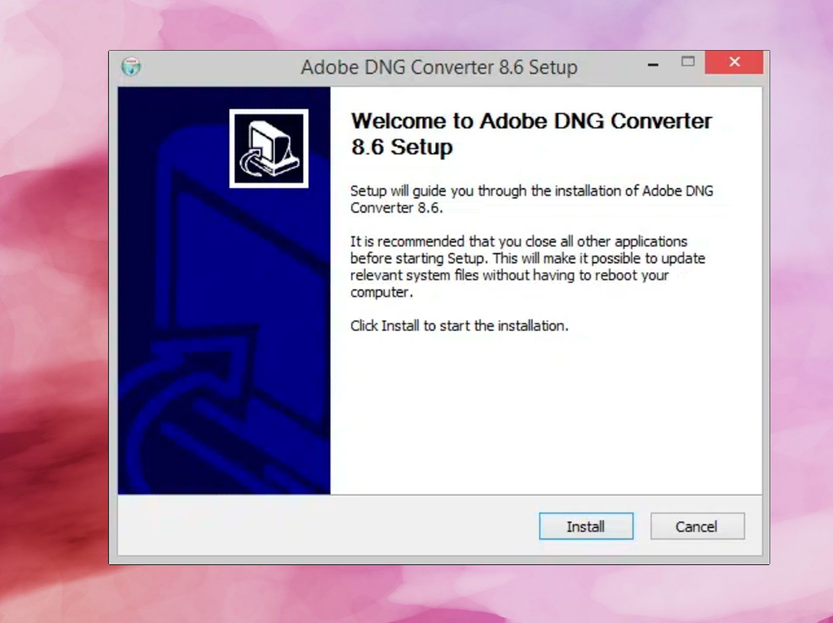 Instalar Adobe DNG Converter..