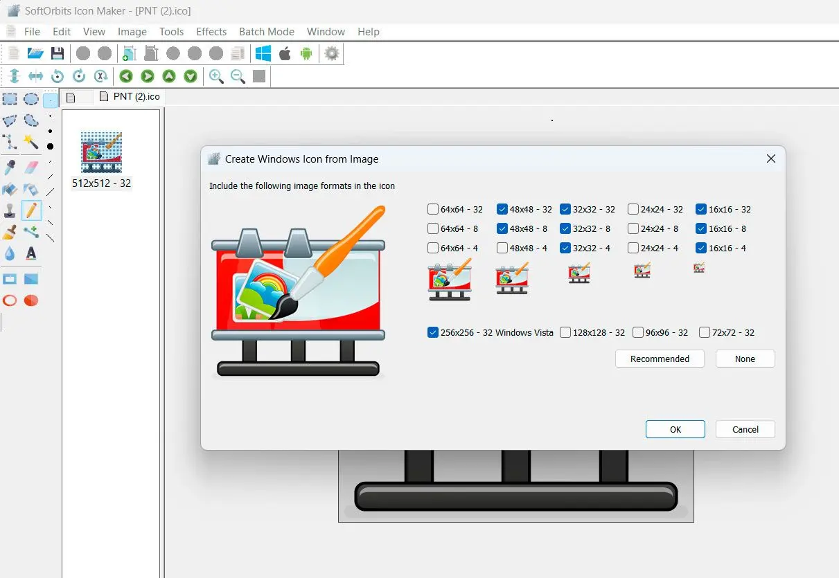 SoftOrbits Icon Maker Capturas de pantalla.