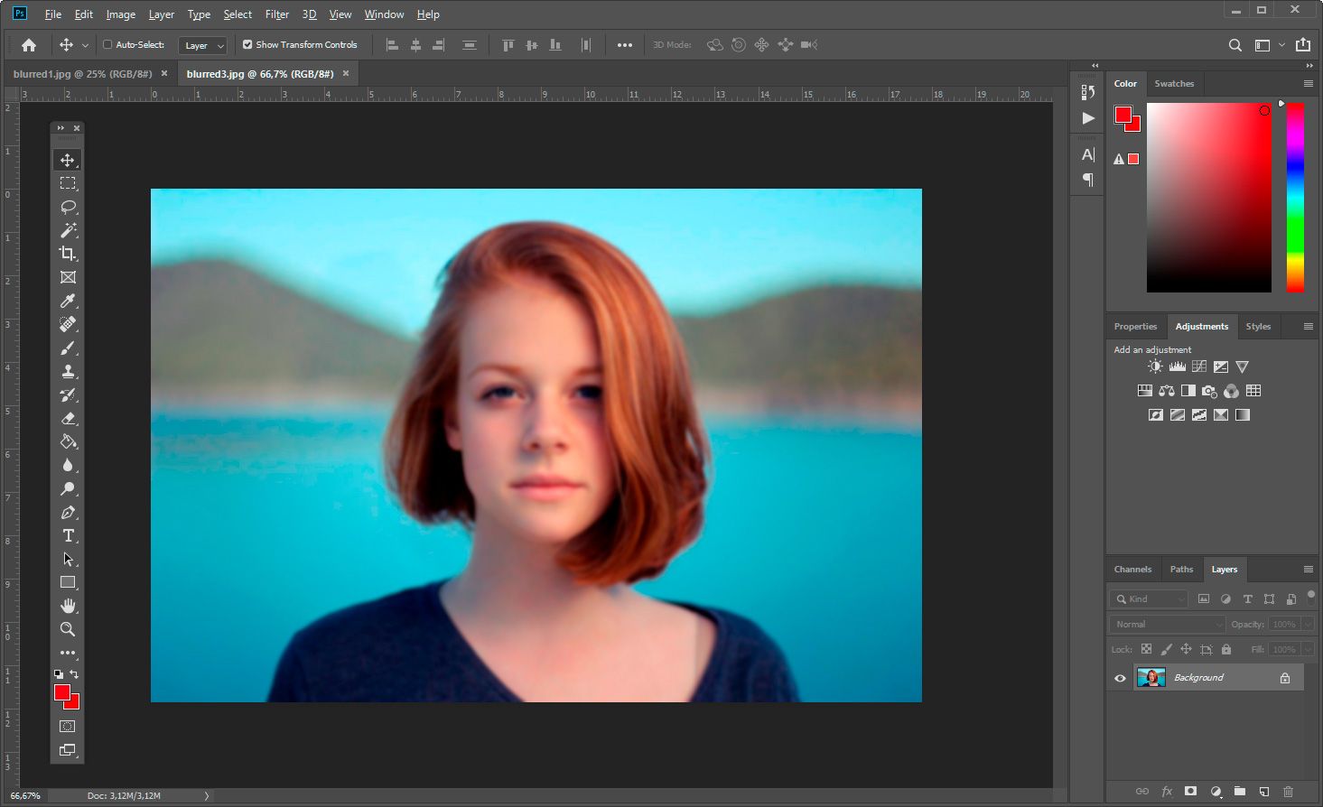 Abrir un archivo en Photoshop..