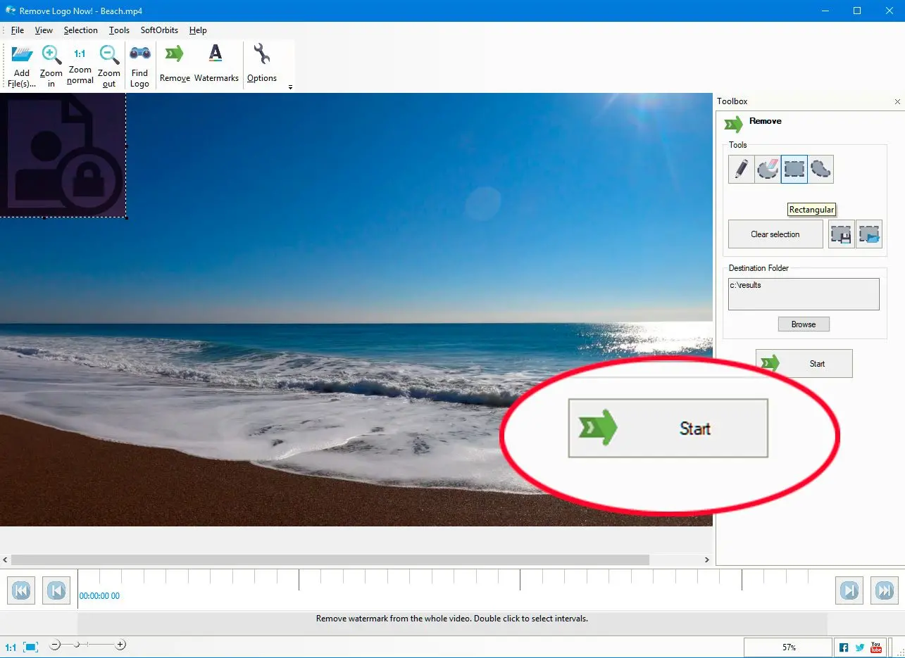 Eliminar marca de agua de video en Remove Logo Now..