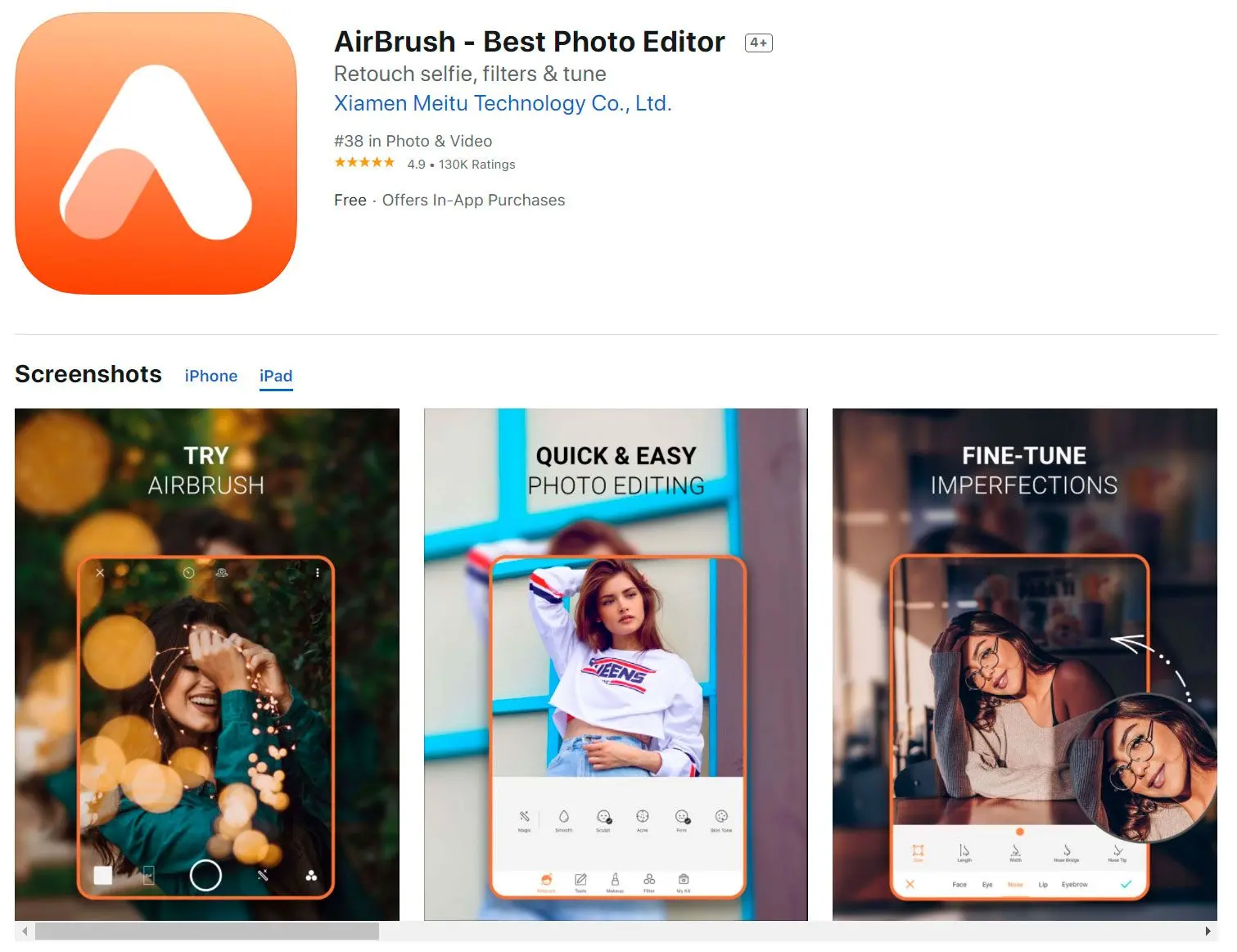 Airbrush en AppStore..