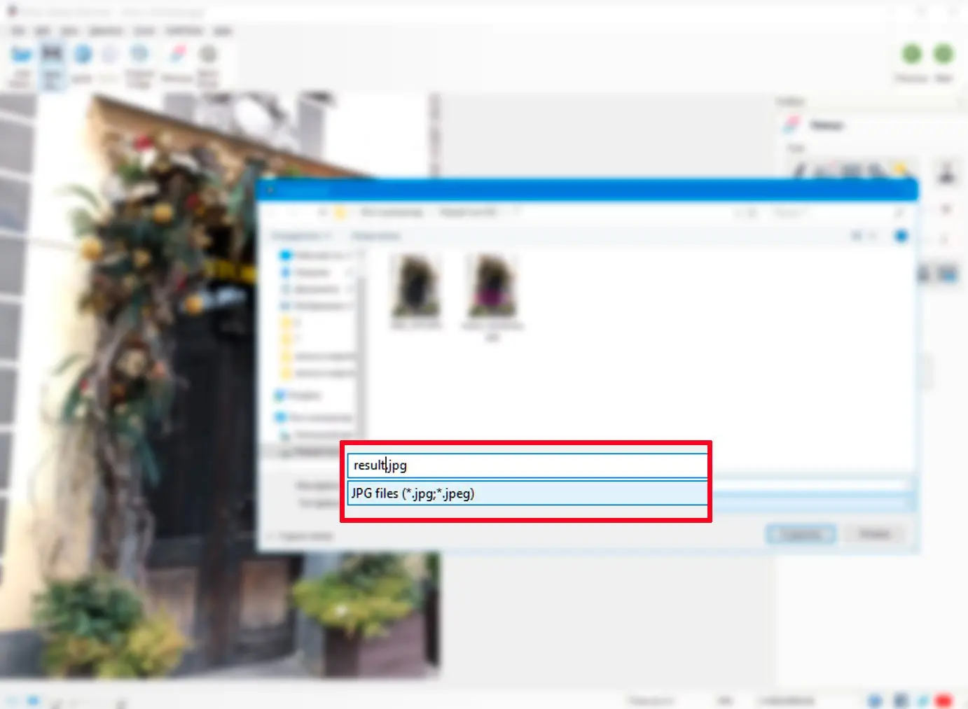 Seleccione una carpeta de destino para guardar el programa Photo Stamp Remover resultante..