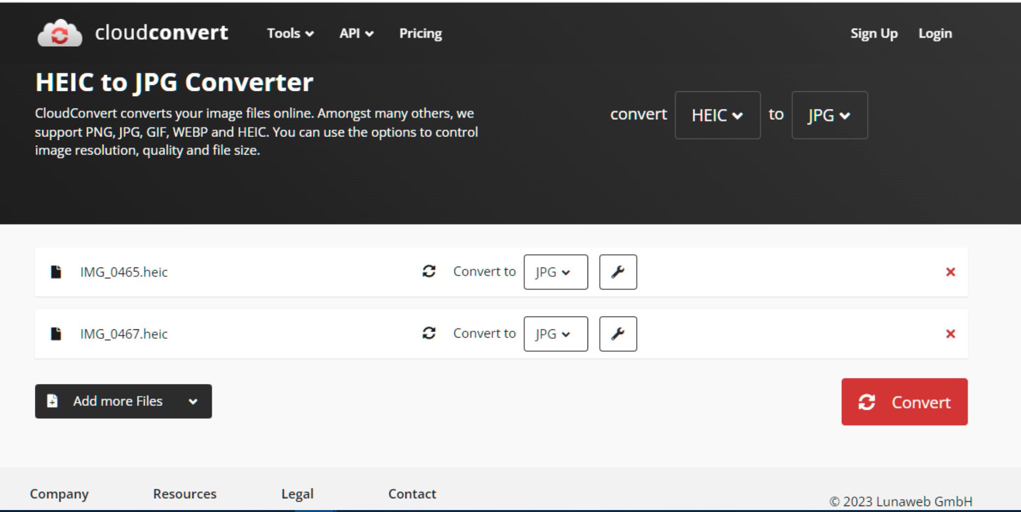 CloudConvert HEIC Converter..