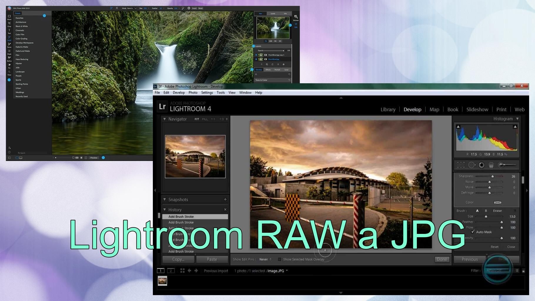 Abre Lightroom y carga la imagen RAW..