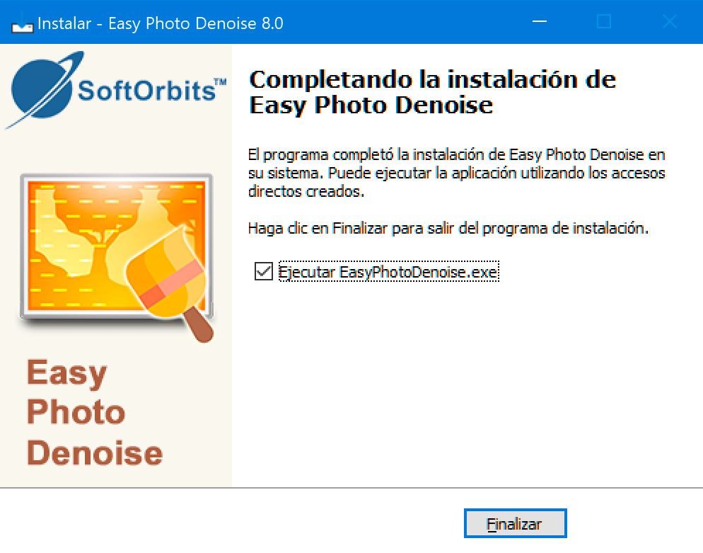 Abra el programa Easy Photo Denoise..