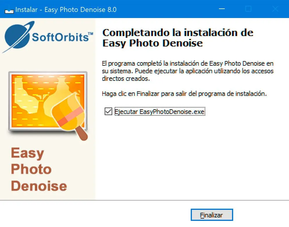 Abra el programa Easy Photo Denoise..