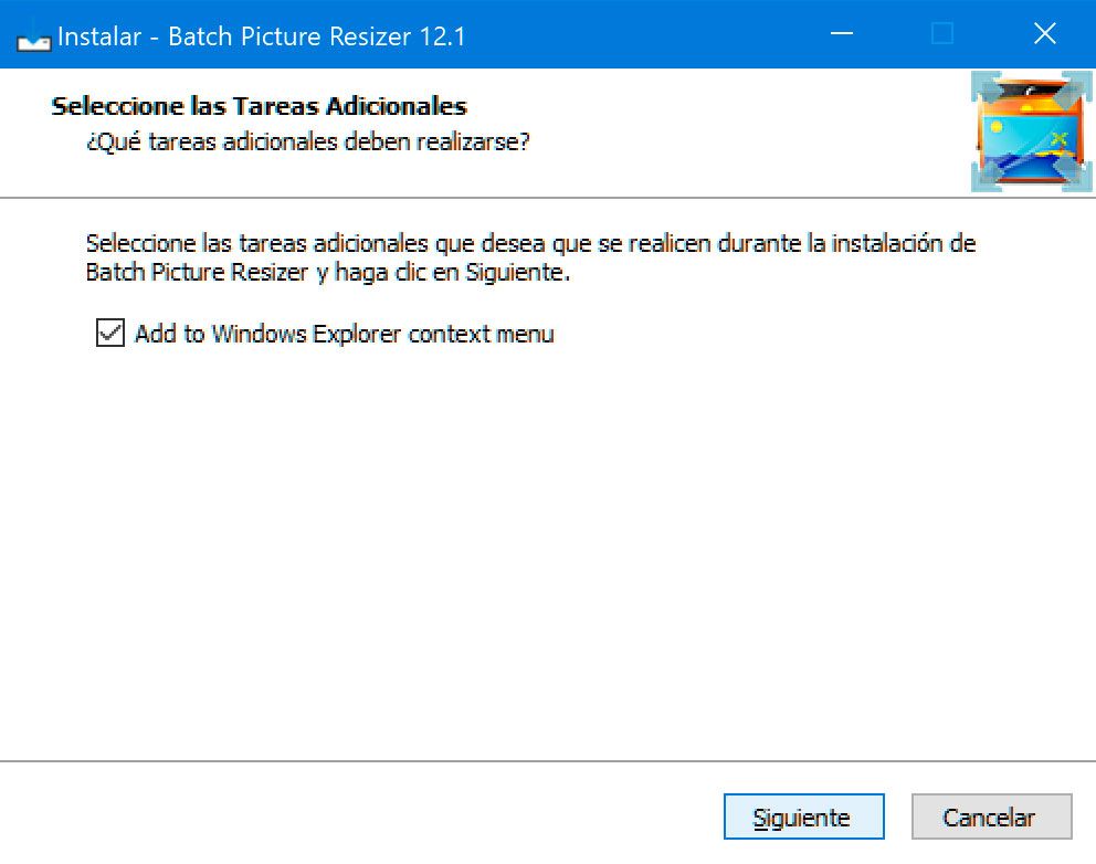 Descarga e instalación de Batch Picture Resizer..