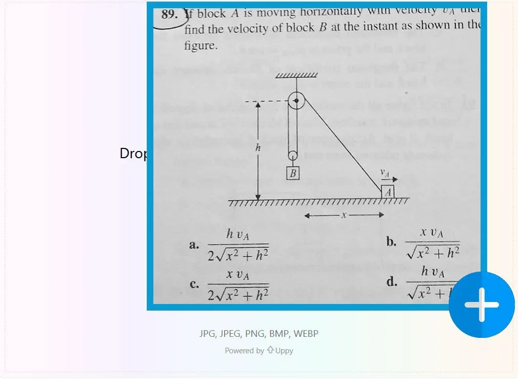 Cargue un problema de física.