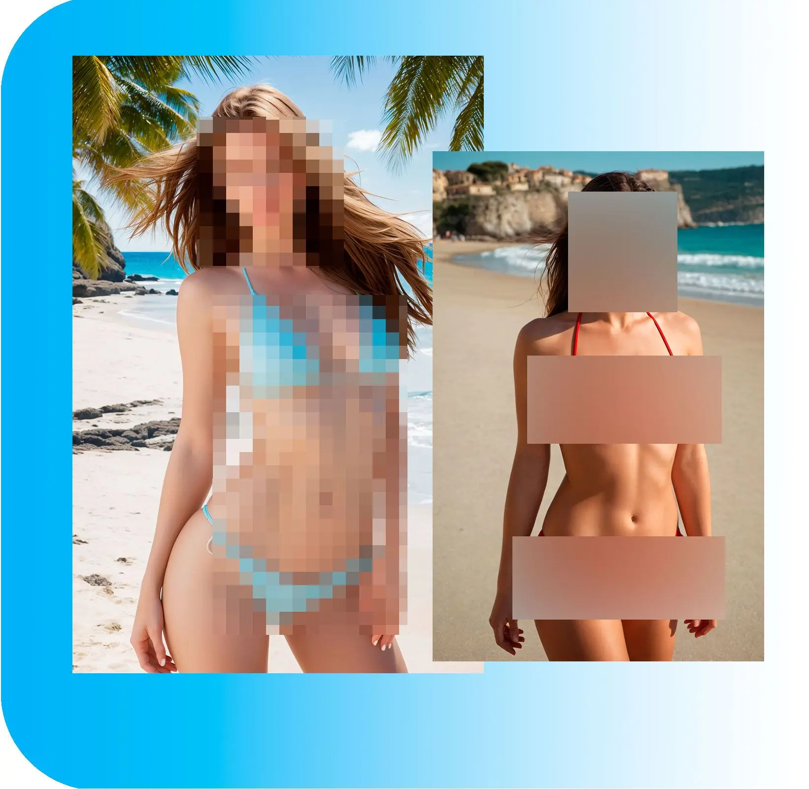 Eliminar el desenfoque y la censura de pixelación de las fotos.