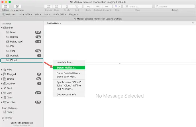 Copie su correo del Mac.