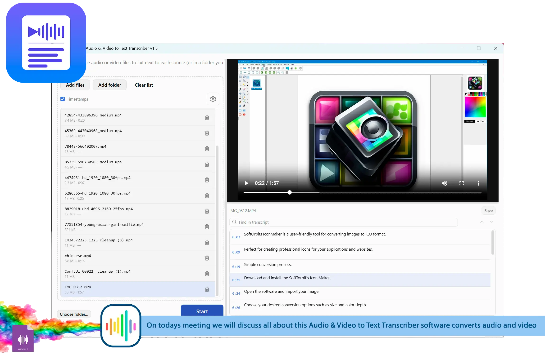 TranscribeIt: Audio & Video to Text Transcriber Capturas de pantalla.