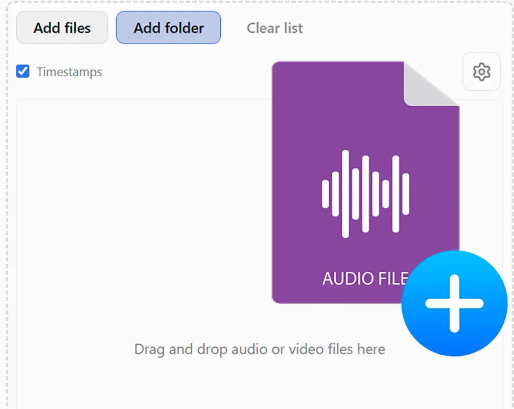 Agregue sus archivos multimedia.