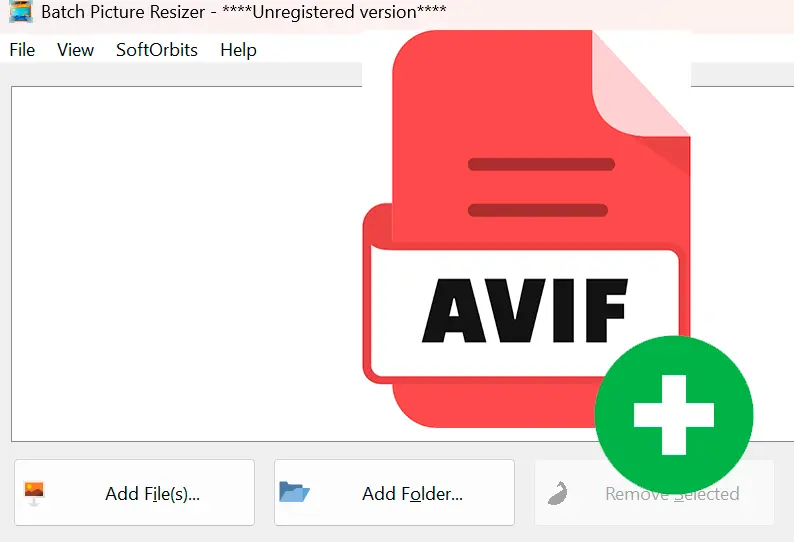 Agregue sus archivos AVIF.