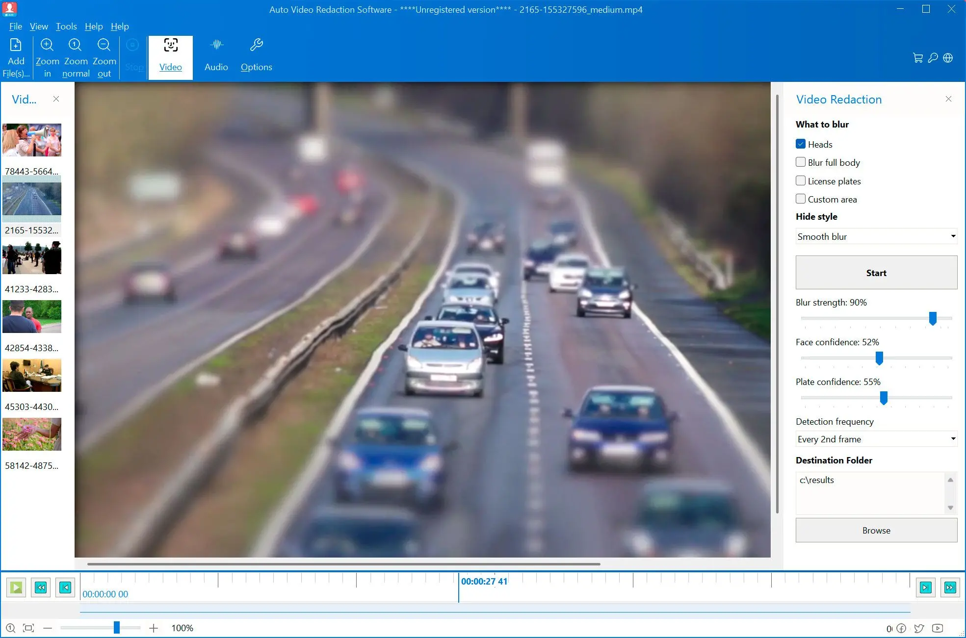 Auto Video Redaction Software Capturas de pantalla.