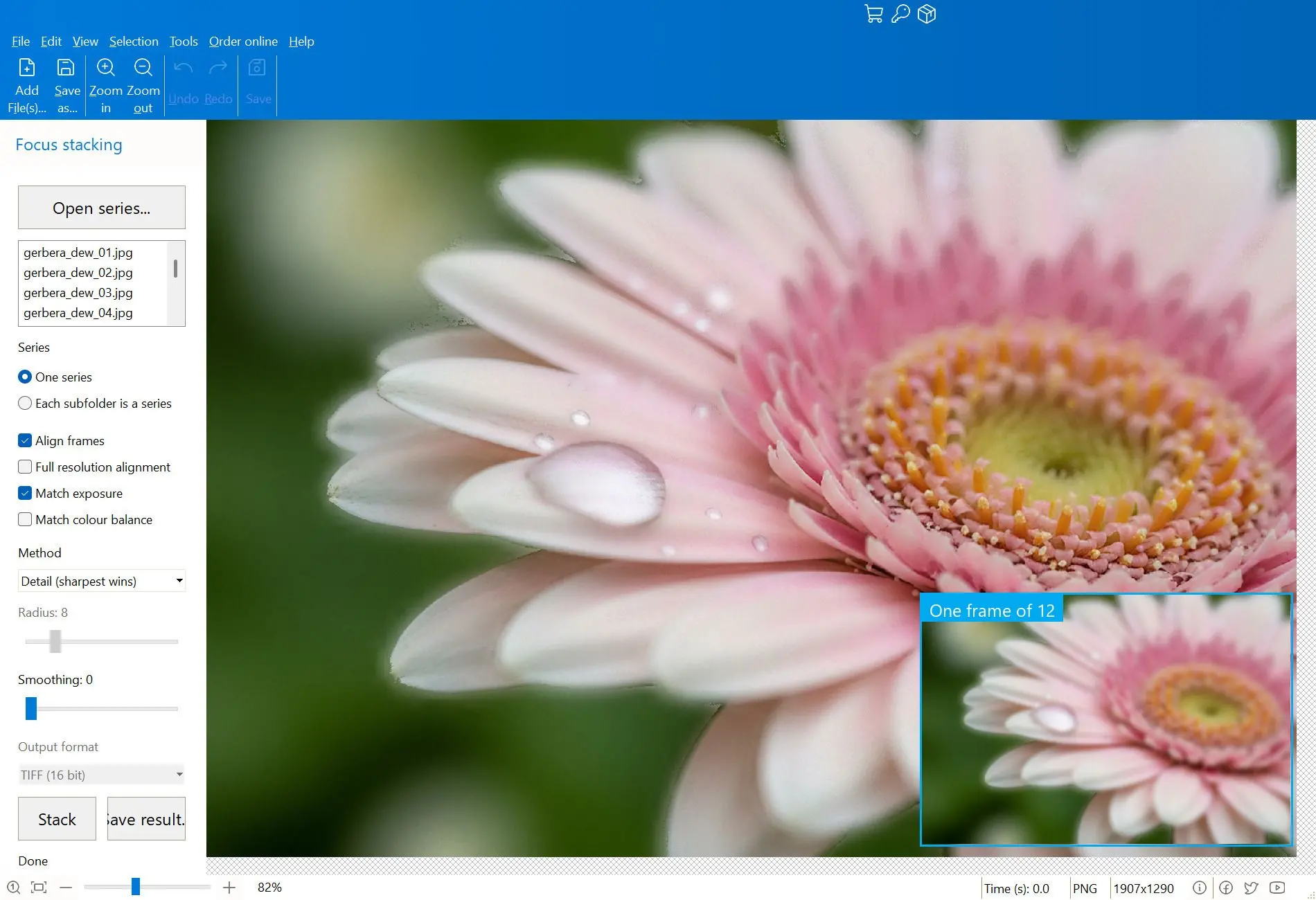 Focus Stacking Software Capturas de pantalla.