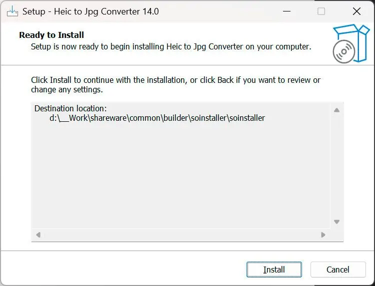 Descarga e instalación del software convertidor de HEIF.