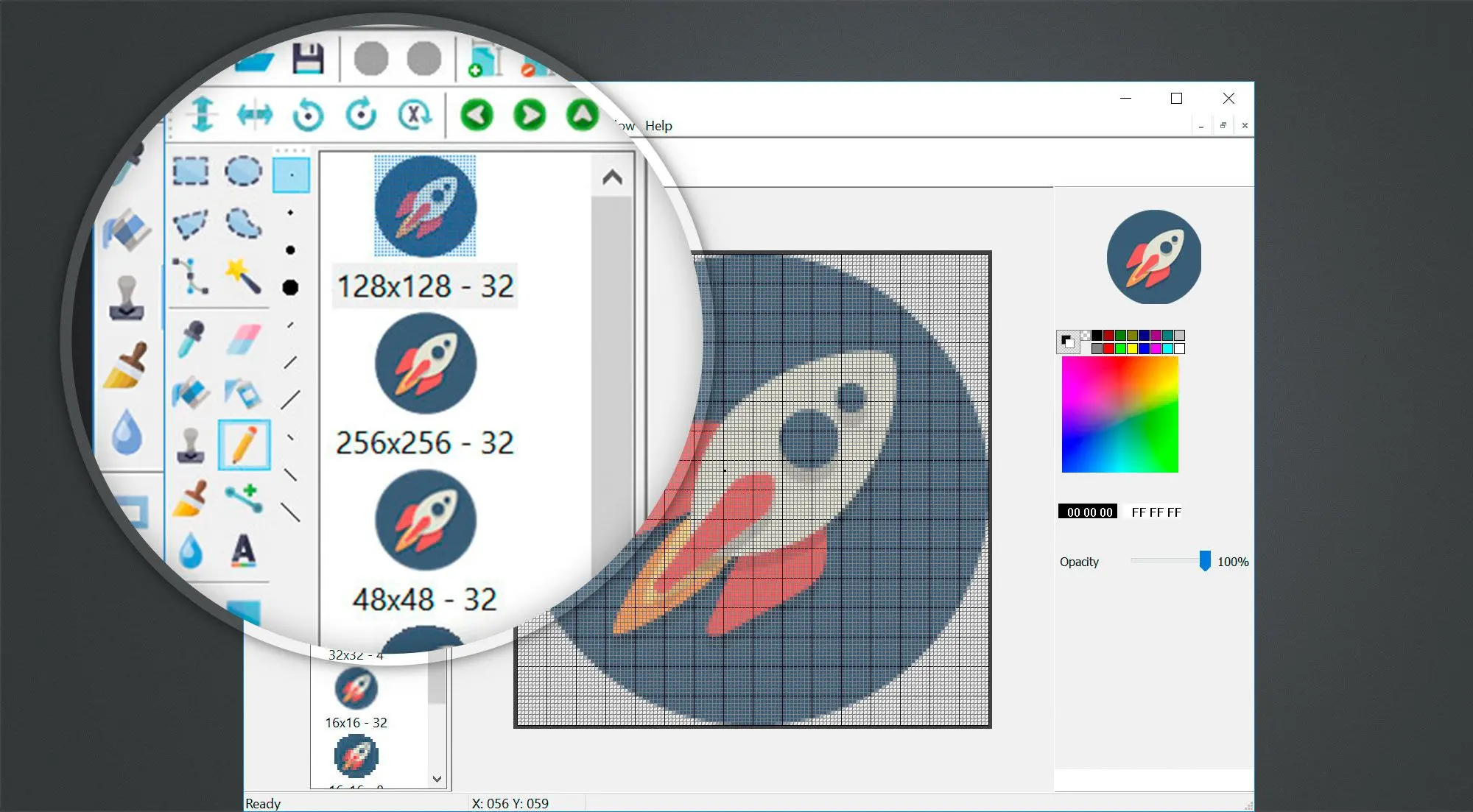 Editor de iconos.