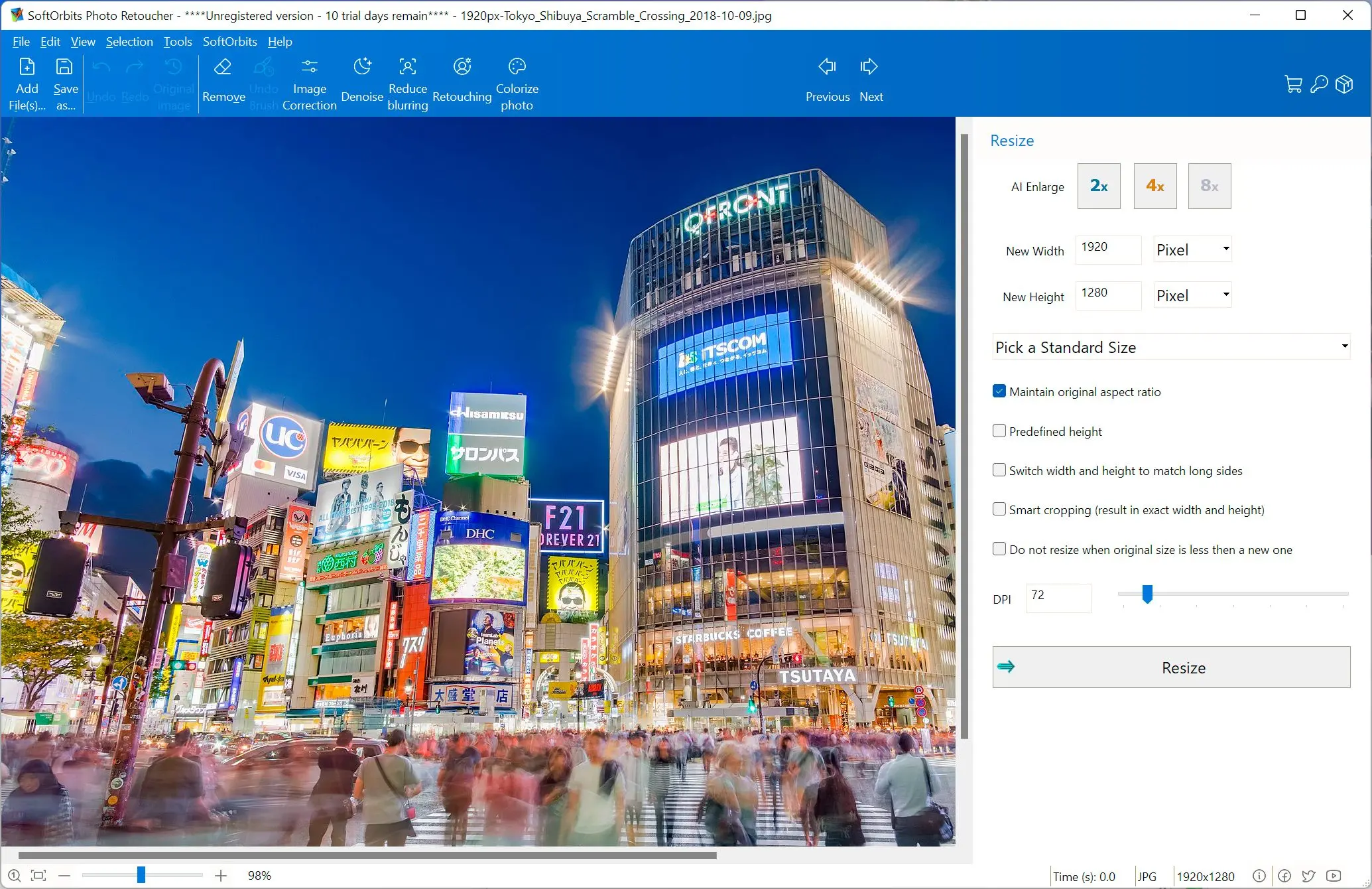 SoftOrbits Photo Retoucher: Capturas de pantalla.