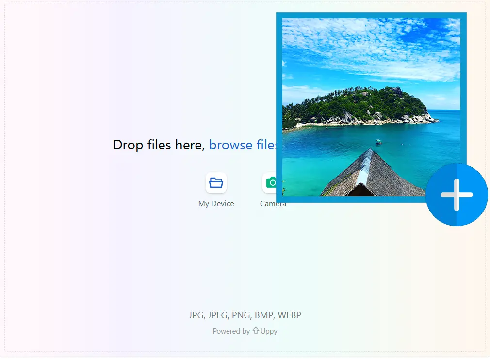 Cargue Su Foto de Baja Resolución.