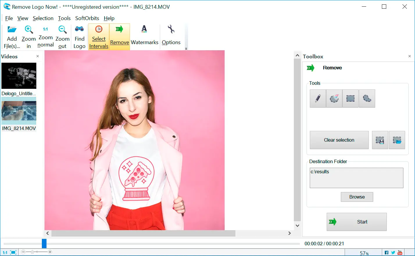 Remove Logo Now: Capturas de pantalla.