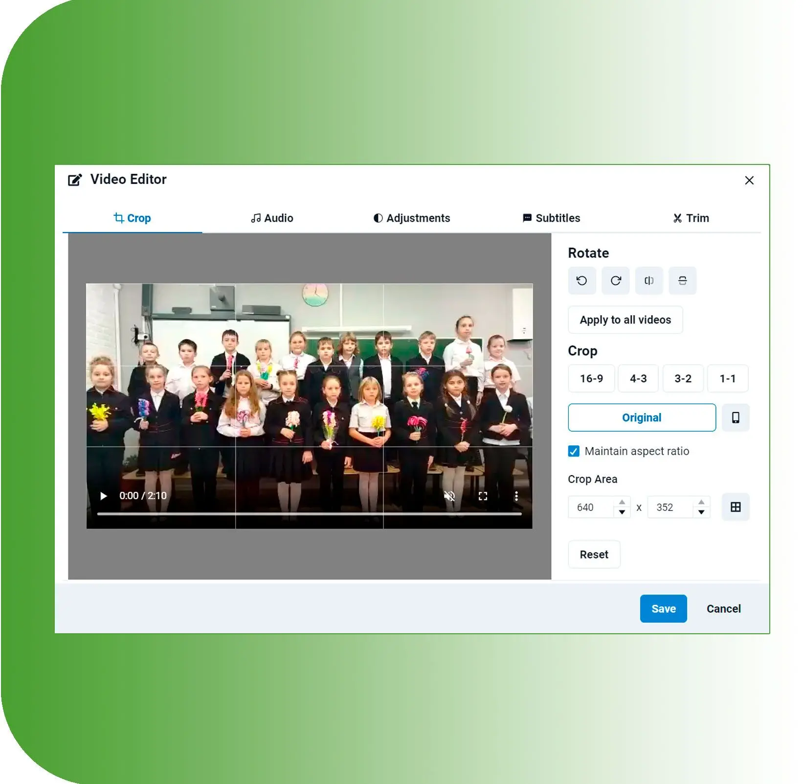 Edición de video por lotes.