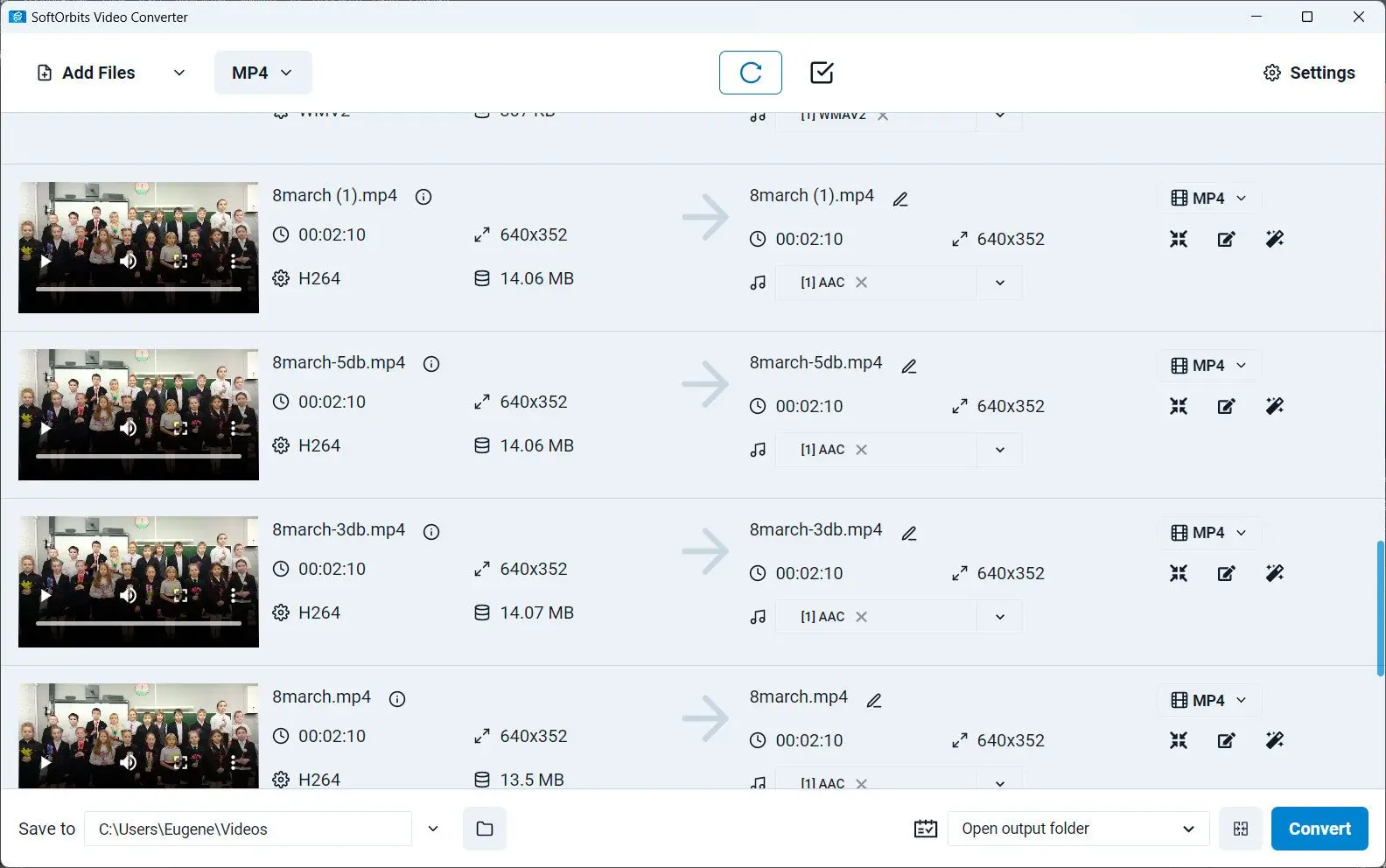 SoftOrbits Video Converter: Capturas de pantalla.