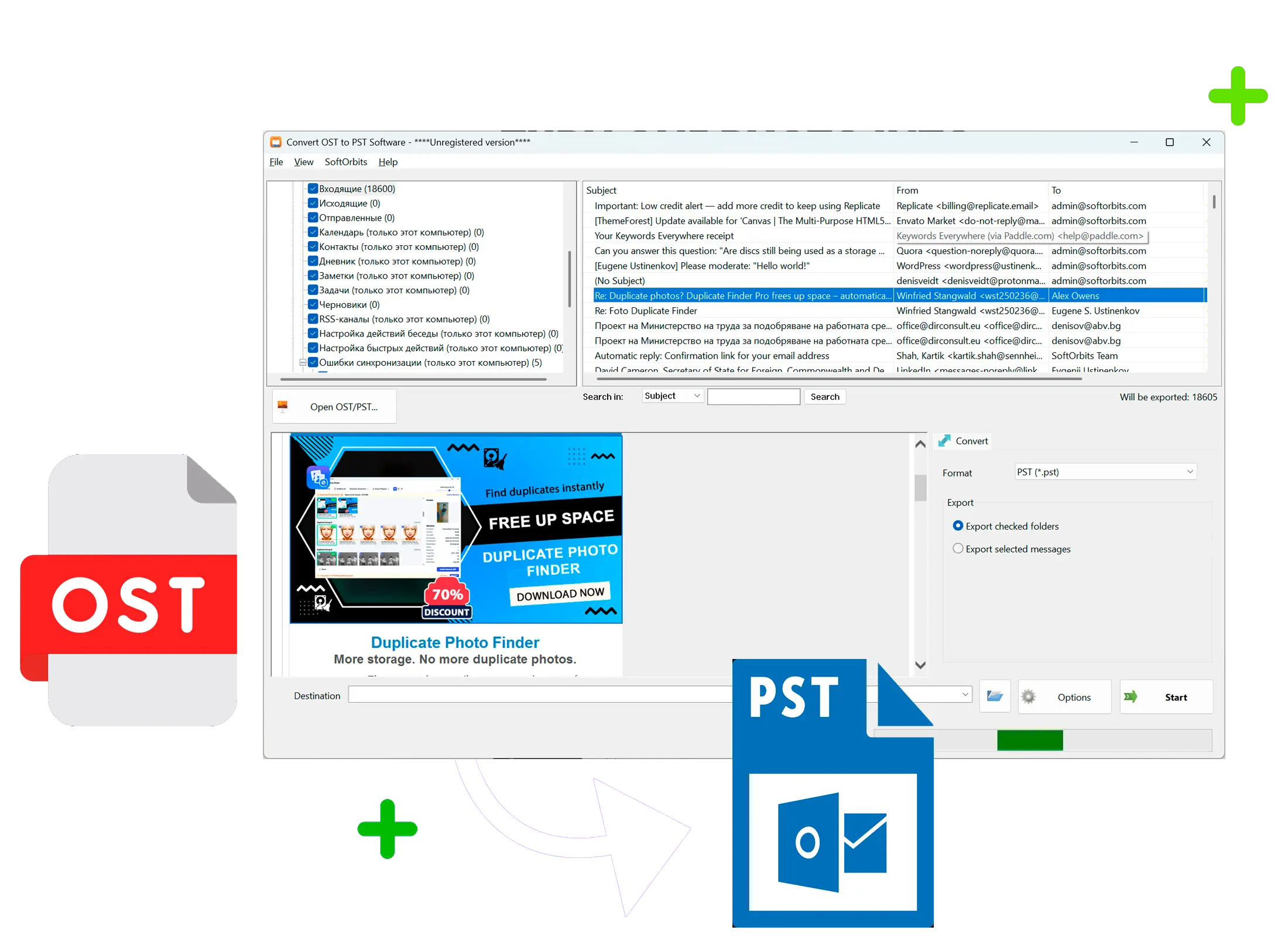 OST to PST Converter Tool Capturas de pantalla.