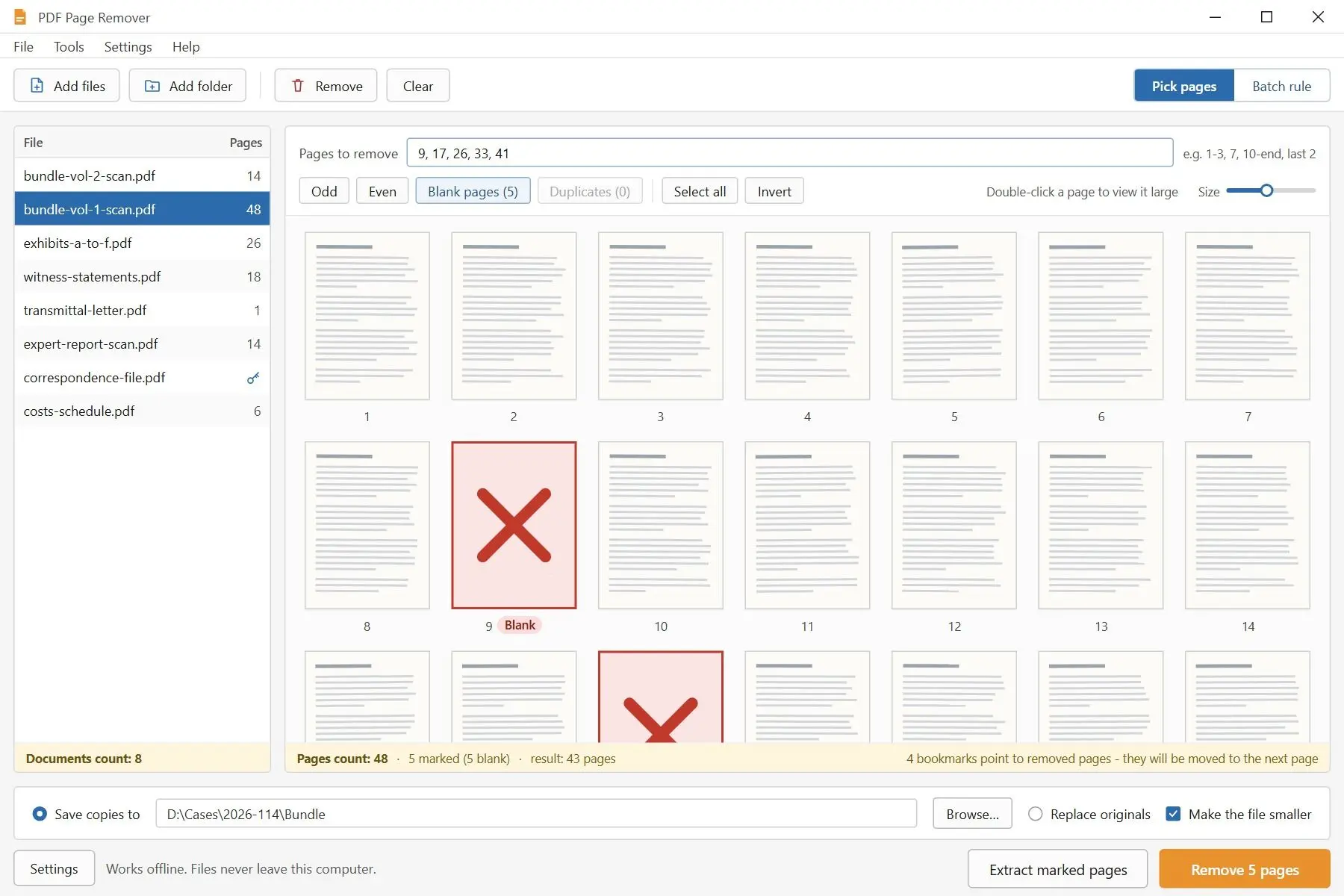 PDF Page Remover Captura de pantalla.