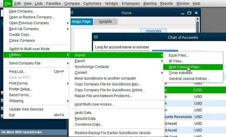 Importe el archivo en QuickBooks.