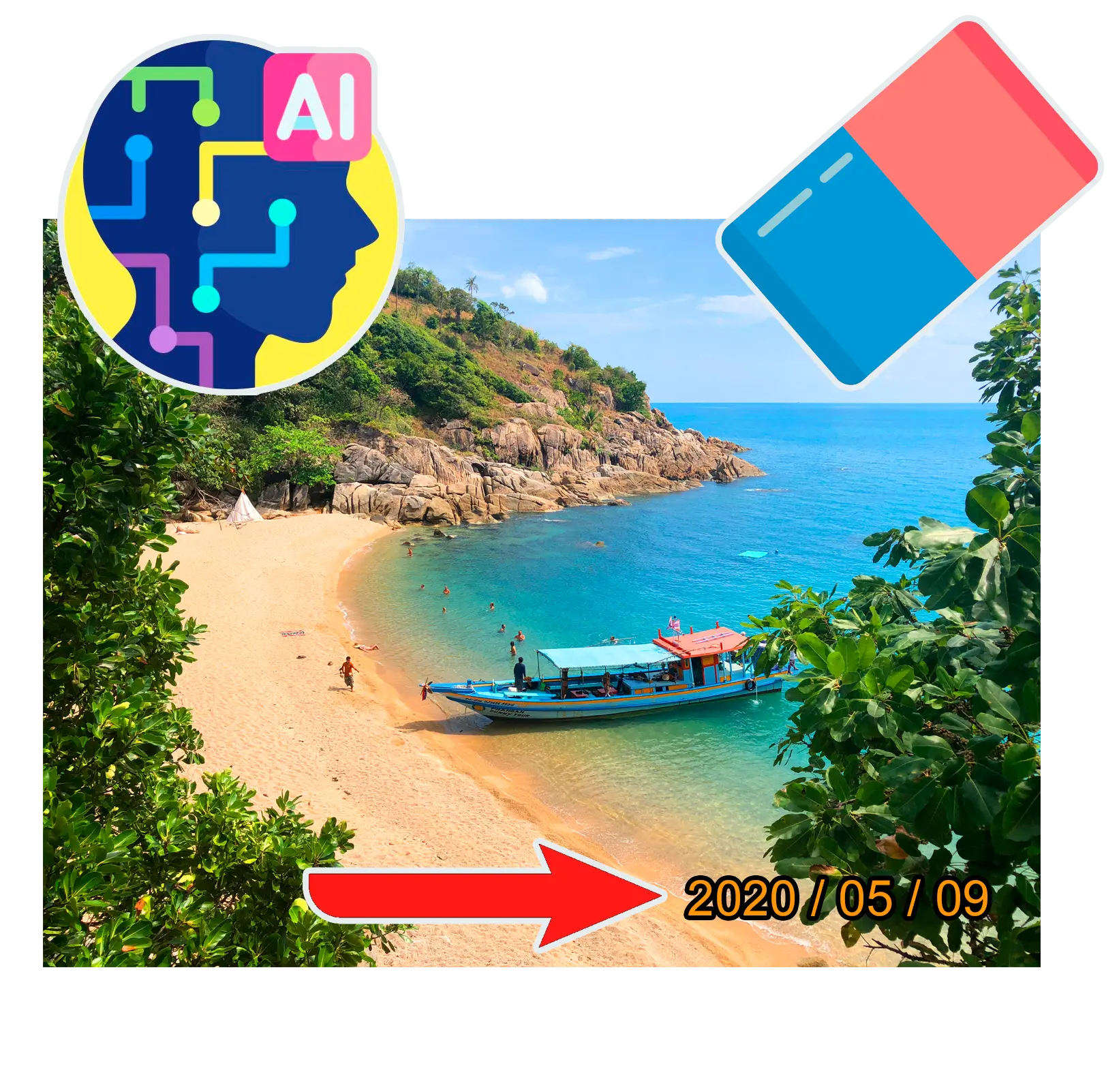 Potente detección de marcas de agua con IA.