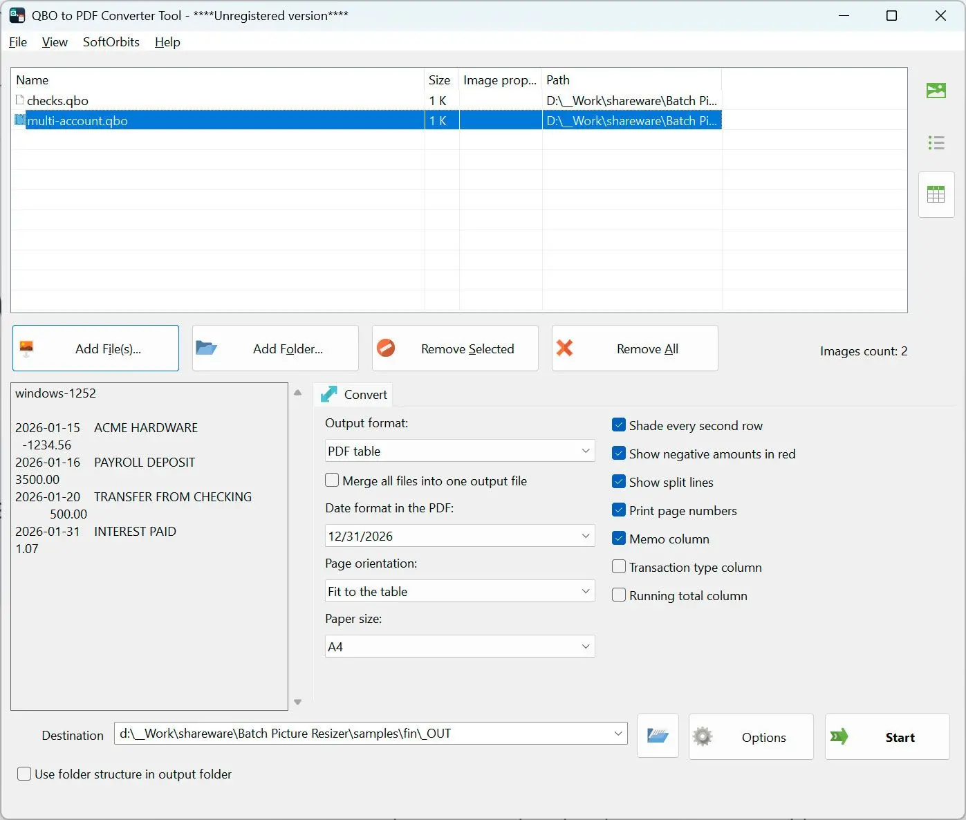 QBO to PDF Converter Capturas de pantalla.