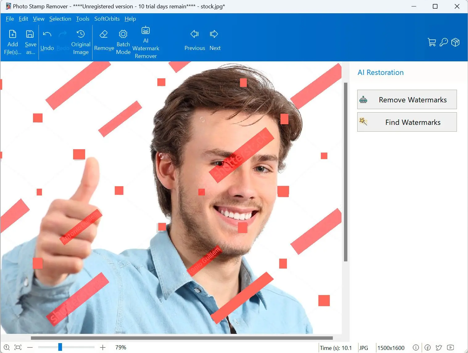 Photo Stamp Remover Capturas de pantalla.