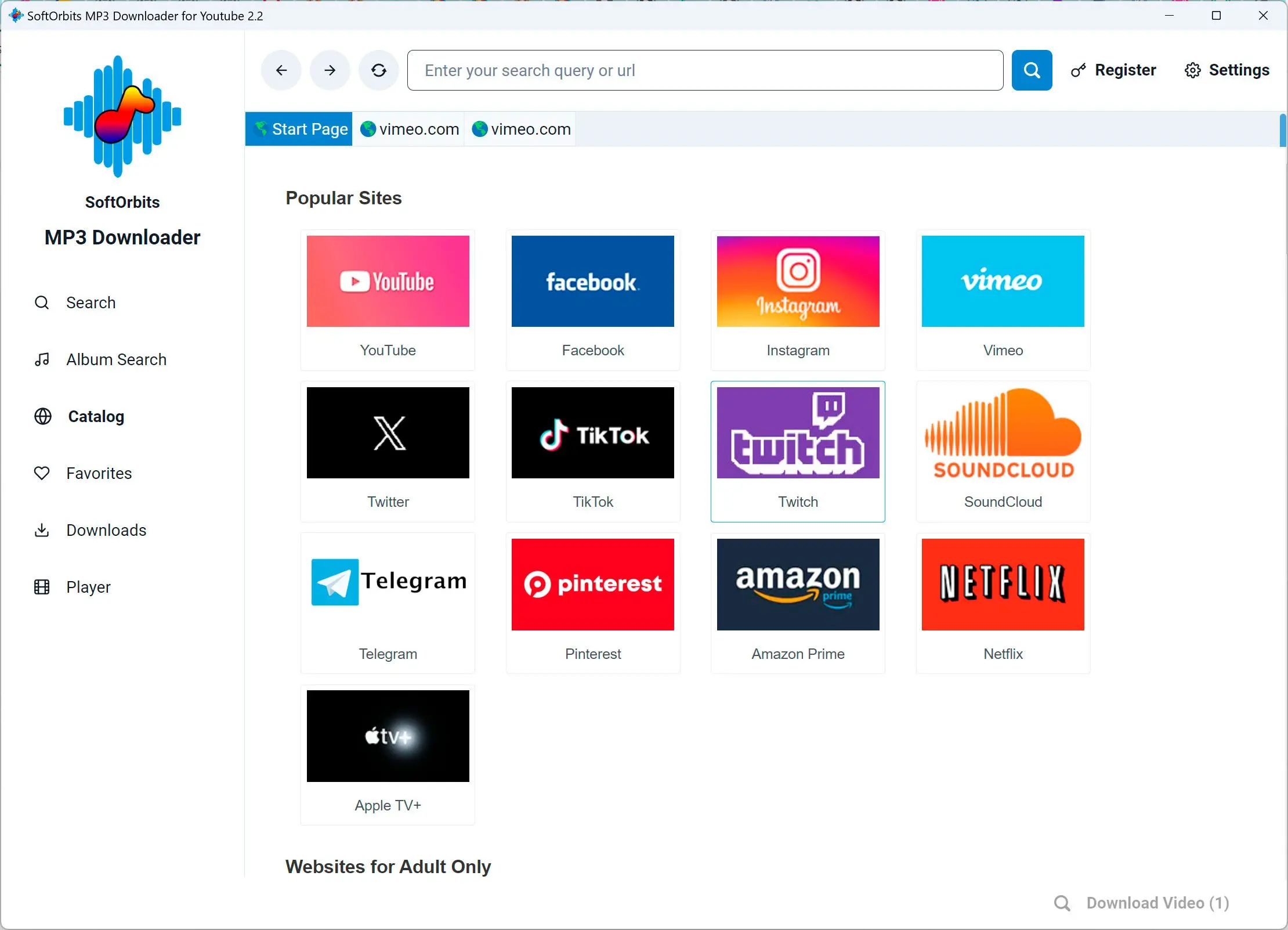 Pegue la URL del Video de Vimeo.