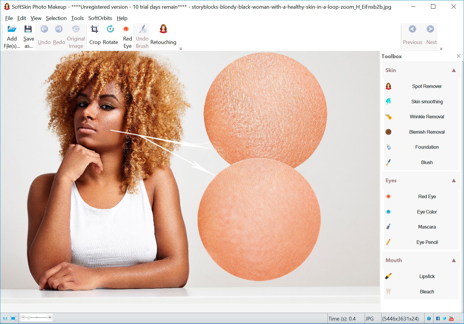 SoftSkin Photo Makeup Capturas de pantalla.