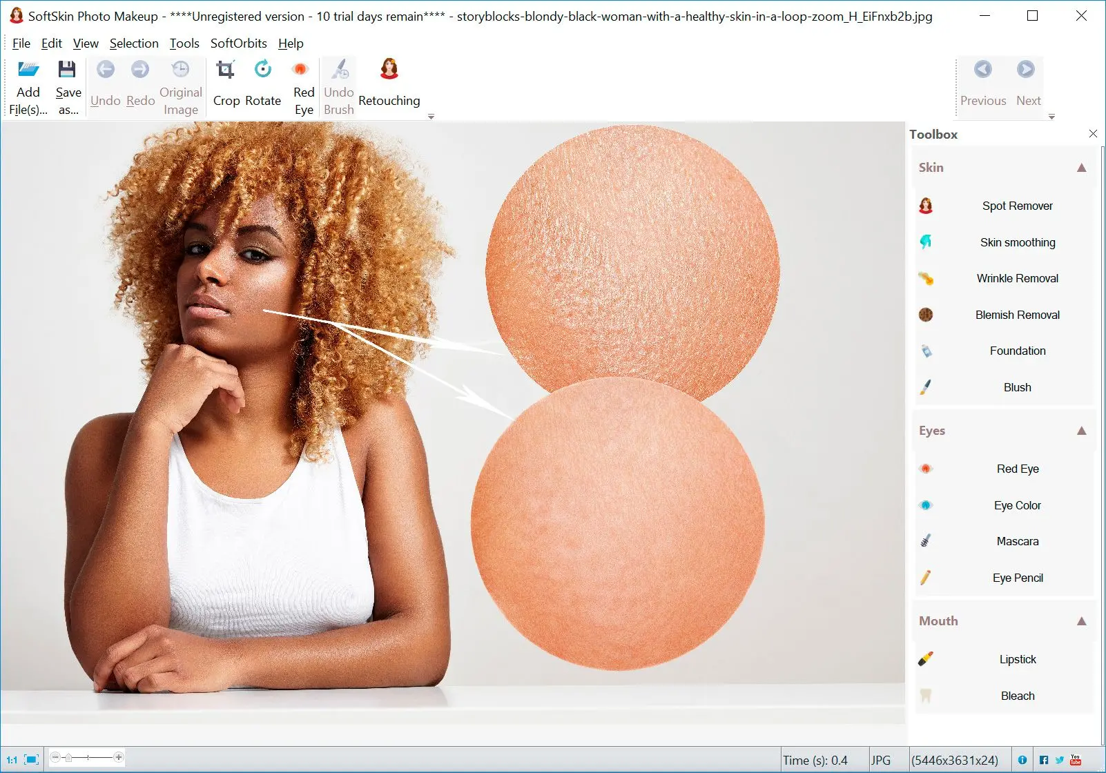 SoftSkin Photo Makeup Capturas de pantalla.